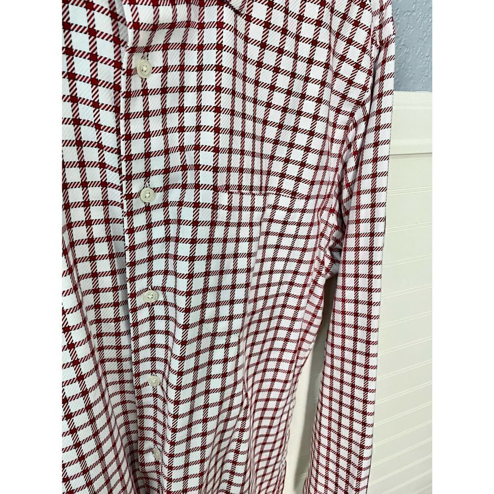Paul Fredrick Red Checkered Button Down Dress Shi… - image 4